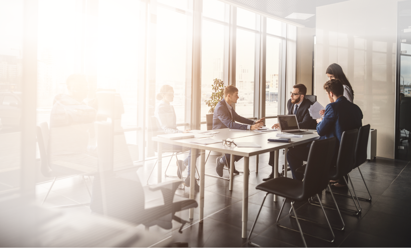 People working in the office